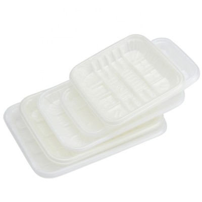 custom PP disposable translucent rectangle blister vegetable fruit frozen raw meat packaging food plastic trays